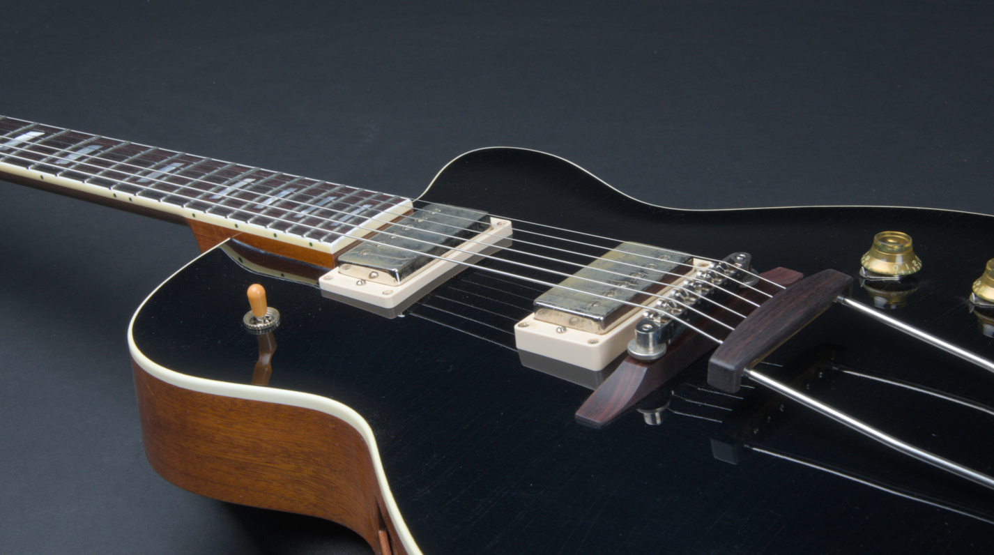 pickup and bridge detail of guitar 21